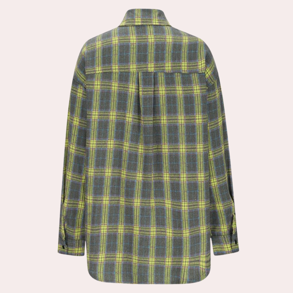 Shacket Checkered Slim Fit-shirts > slim fit shacket-Laventaire-Laventaire