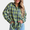 Shacket Checkered Slim Fit-shirts > slim fit shacket-Laventaire-Laventaire