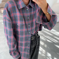 Shacket Checkered Slim Fit-shirts > slim fit shacket-Laventaire-Laventaire