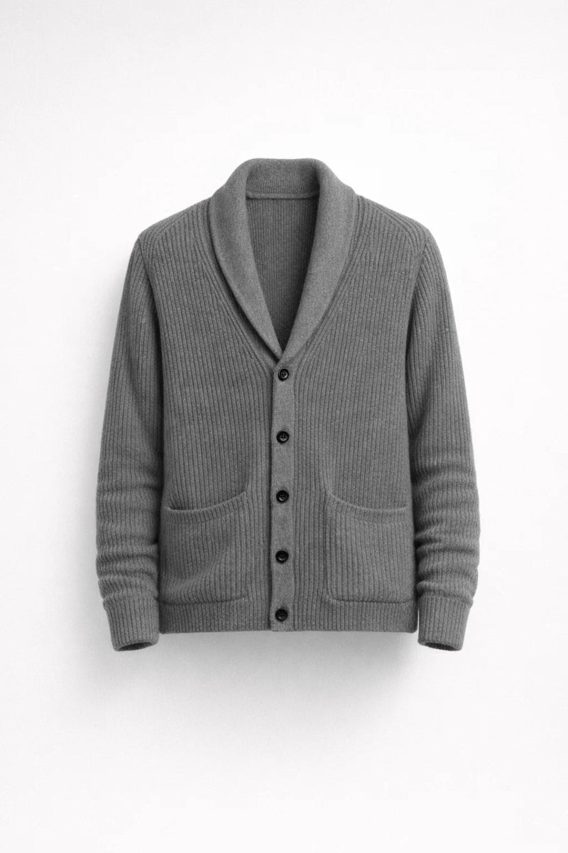 Shawl Collar Cardigan-cardigans > shawl collar cardigan-Laventaire-Laventaire