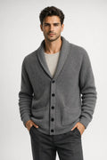 Shawl Collar Cardigan-cardigans > shawl collar cardigan-Laventaire-Laventaire