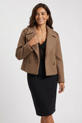 Short Coat V-Neck-outerwear > short coat-Laventaire-Laventaire