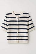 Short Sleeve Cardigan-cardigans > short sleeve cardigan-Laventaire-Laventaire