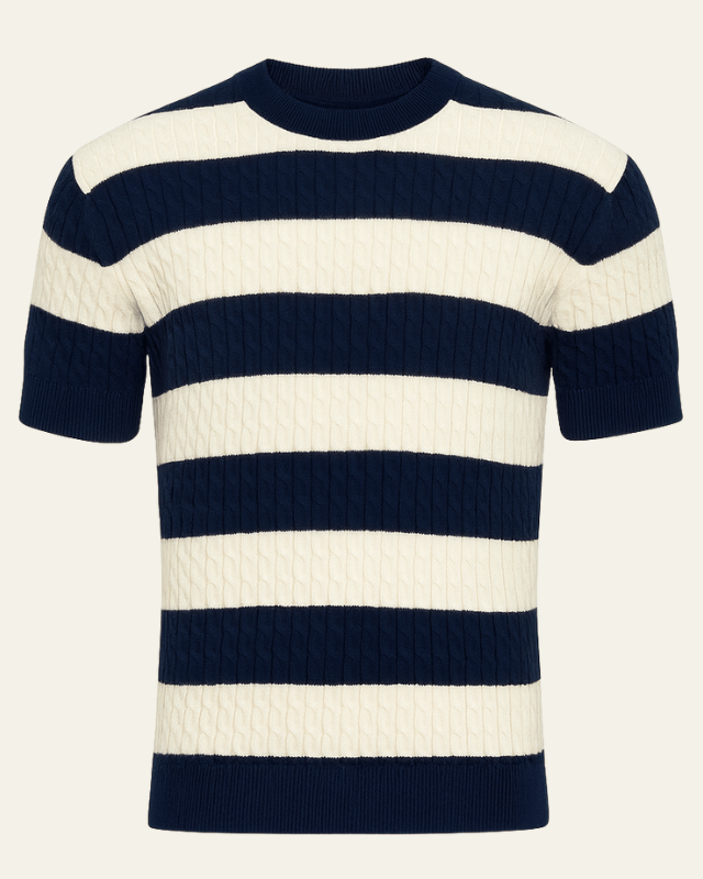 Short Sleeve Knit Tee-t-shirts > short sleeve t-shirts-Laventaire-Laventaire