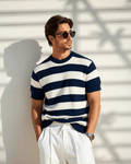 Short Sleeve Knit Tee-t-shirts > short sleeve t-shirts-Laventaire-Laventaire