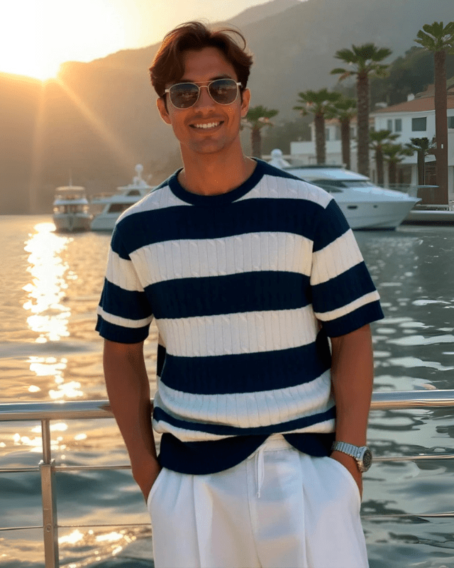 Short Sleeve Knit Tee-t-shirts > short sleeve t-shirts-Laventaire-Laventaire