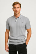 Short Sleeve Polo Shirt-shirts > polo shirts-Laventaire-Light Gray-S-Laventaire