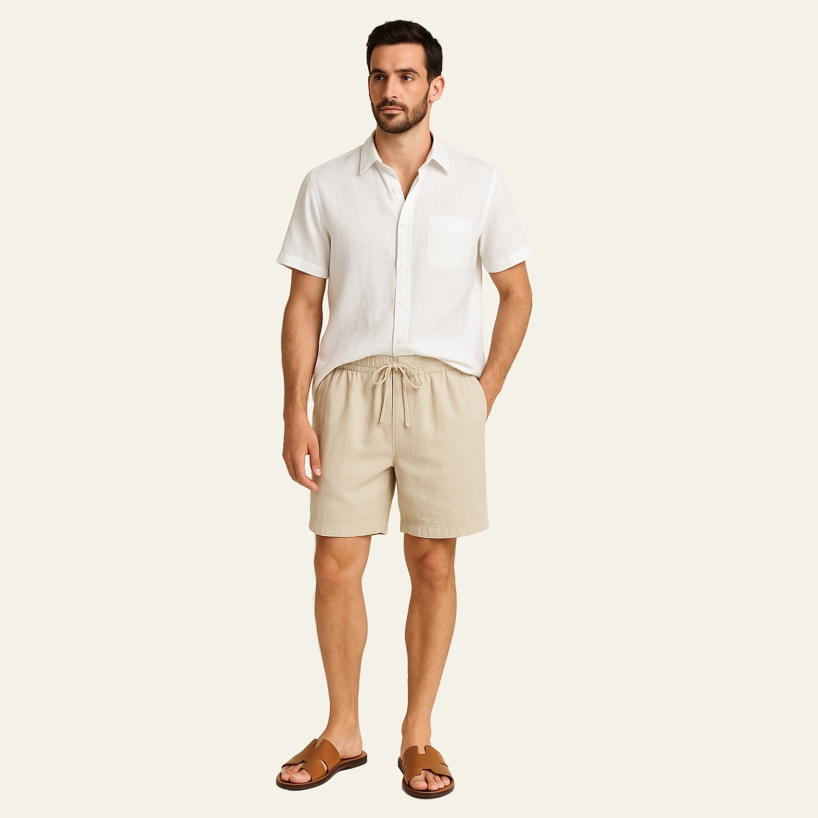 Short Sleeve Two-Piece Set-sets > two piece set-Laventaire-Laventaire