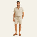 Short Sleeve Two-Piece Set-sets > two piece set-Laventaire-Laventaire