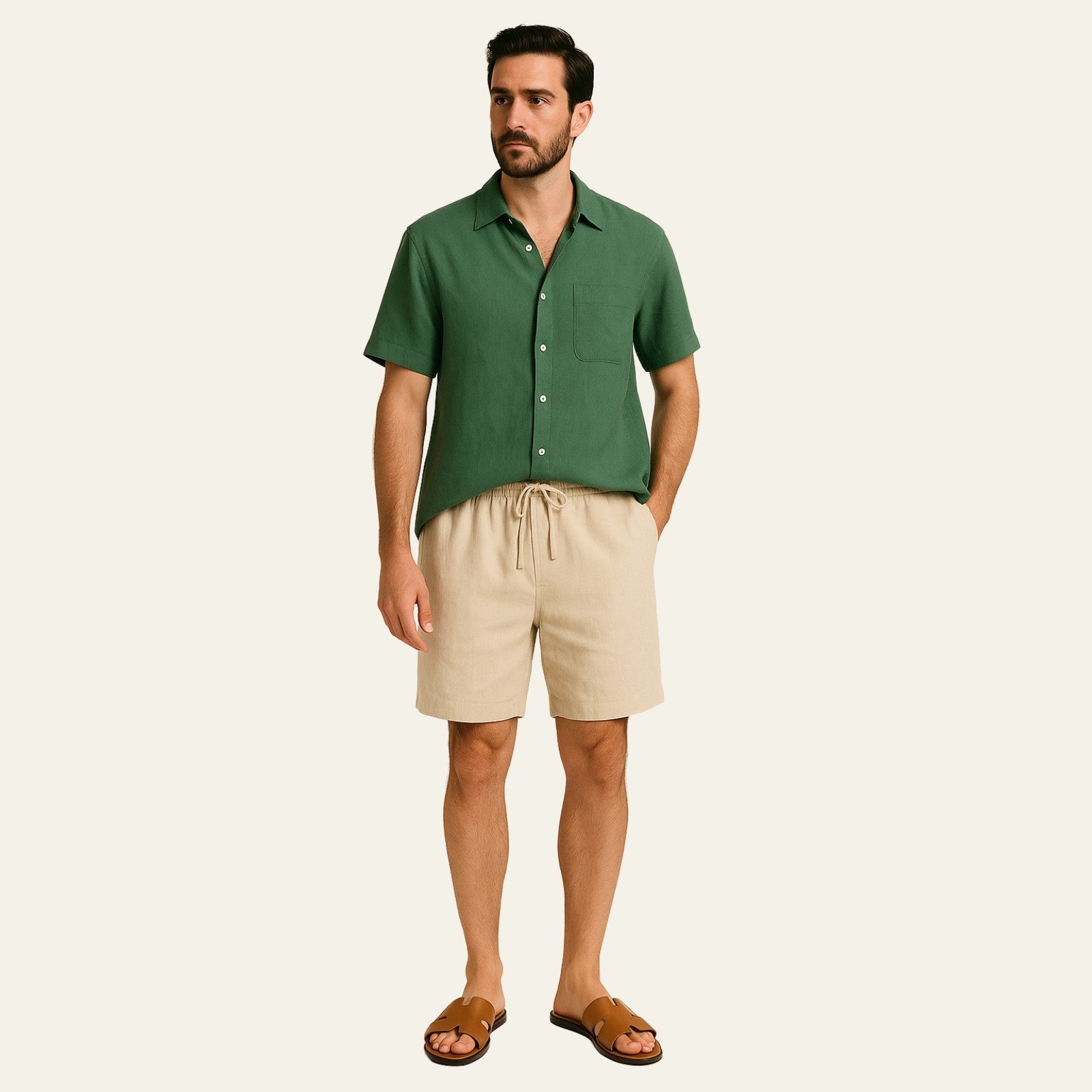 Short Sleeve Two-Piece Set-sets > two piece set-Laventaire-Laventaire