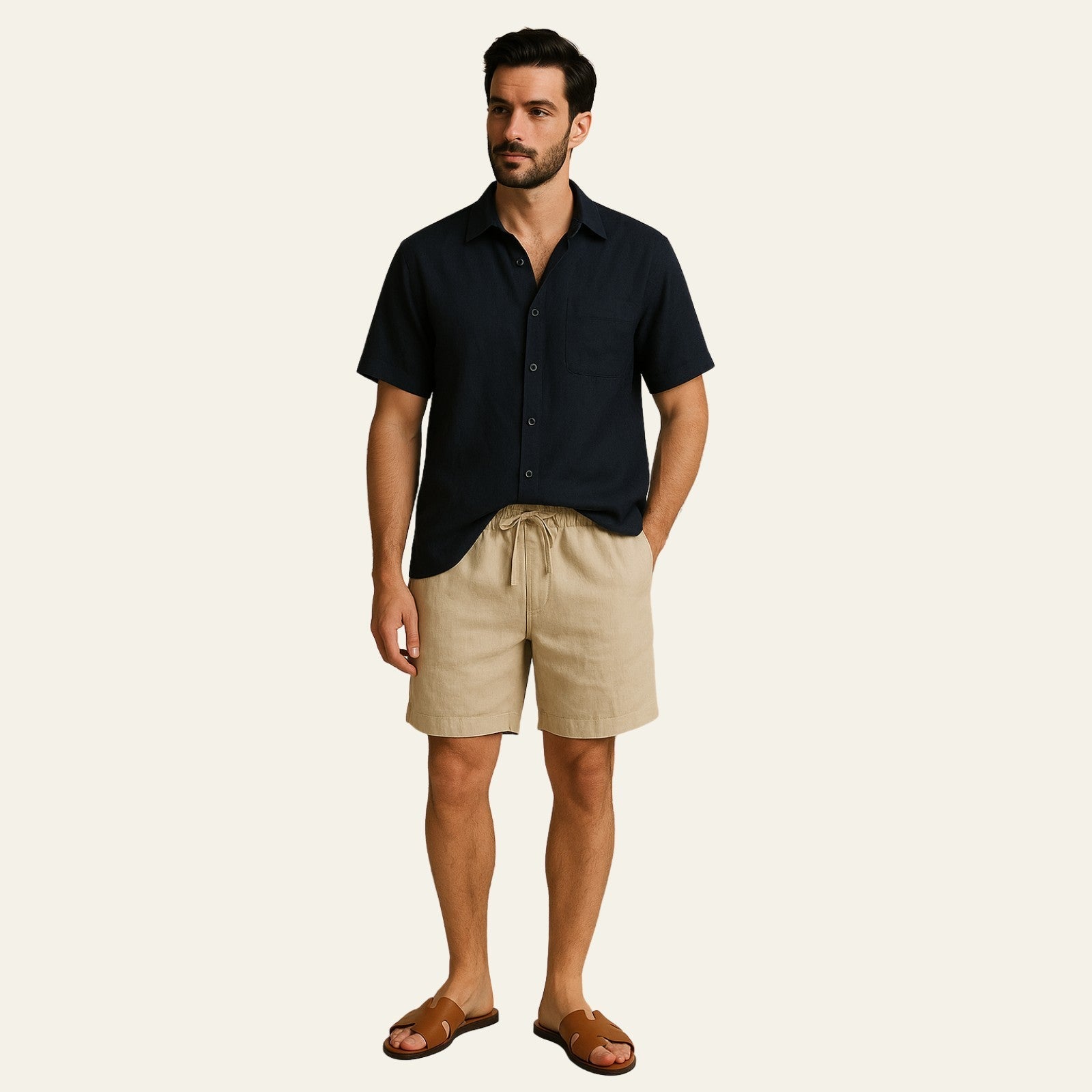 Short Sleeve Two-Piece Set-sets > two piece set-Laventaire-Laventaire
