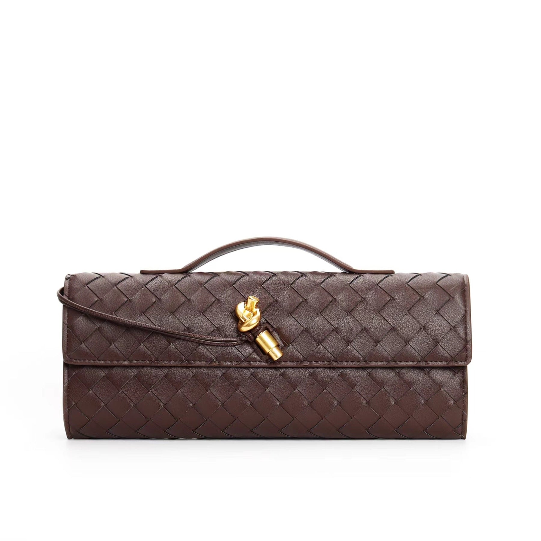 Shoulder Bag Clutch Design-bags > shoulder bags > clutches-Laventaire-Dark Brown-One Size-Laventaire