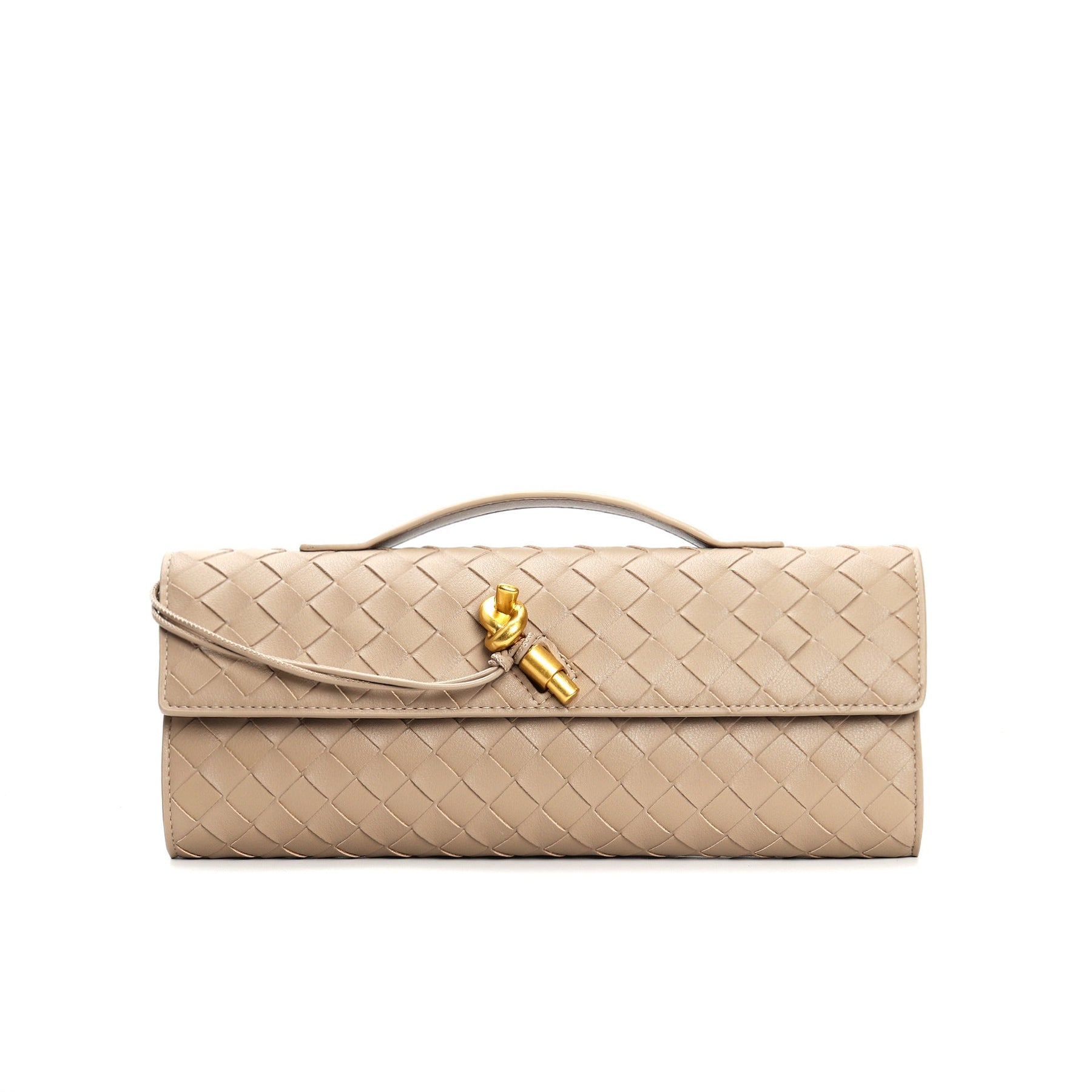 Shoulder Bag Clutch Design-bags > shoulder bags > clutches-Laventaire-Khaki-One Size-Laventaire