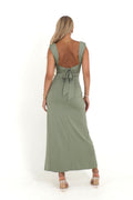 Shoulder Straps Midi Dress-dresses > midi dress-Laventaire-Laventaire