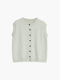 Sleeveless Button Vest-vests > sleeveless vests-Laventaire-Laventaire