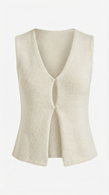 Sleeveless Cut-Out Top-tops > sleeveless top-Laventaire-Laventaire