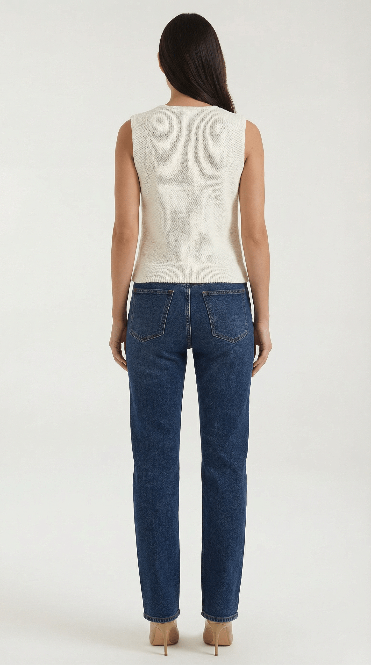 Sleeveless Cut-Out Top-tops > sleeveless top-Laventaire-Laventaire