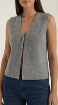 Sleeveless Cut-Out Top-tops > sleeveless top-Laventaire-Laventaire