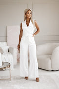 Sleeveless Wide Leg Jumpsuit-jumpsuits > wide leg jumpsuit-Laventaire-Laventaire