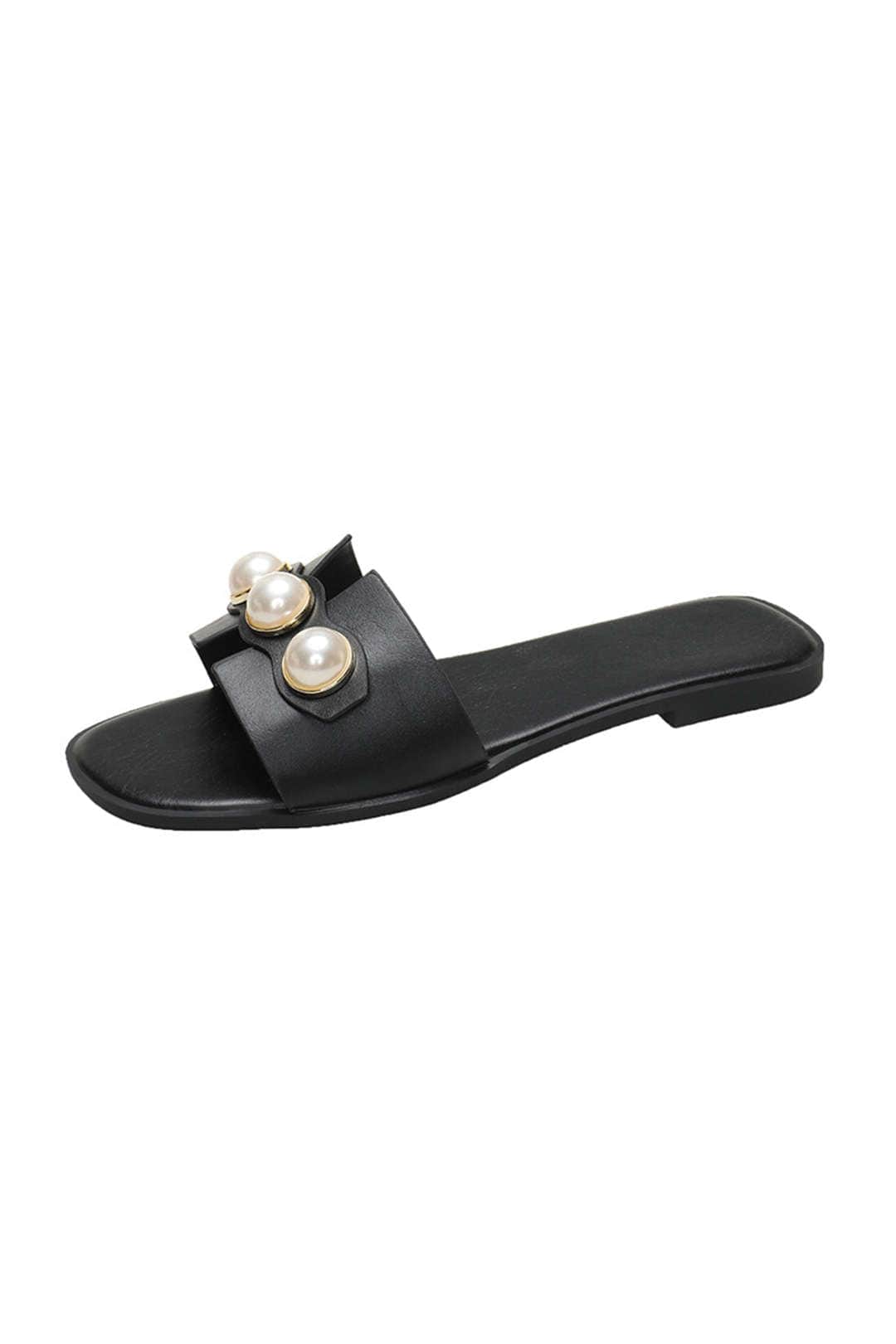 Slides Sandals Synthetic Pearl-Footwear > Slides-Laventaire-Laventaire
