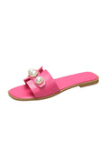 Slides Sandals Synthetic Pearl-Footwear > Slides-Laventaire-Pink-35-Laventaire