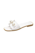 Slides Sandals Synthetic Pearl-Footwear > Slides-Laventaire-White-35-Laventaire