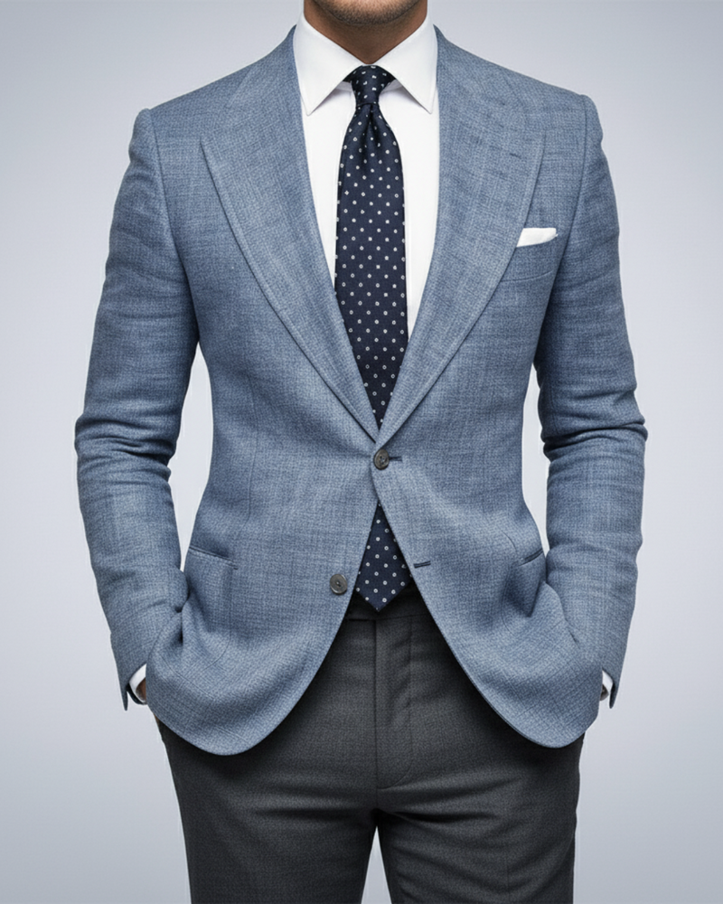 Slim Fit Blazer Jacket-jackets > blazers-Laventaire-Laventaire
