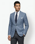 Slim Fit Blazer Jacket-jackets > blazers-Laventaire-Light Blue-XS-Laventaire