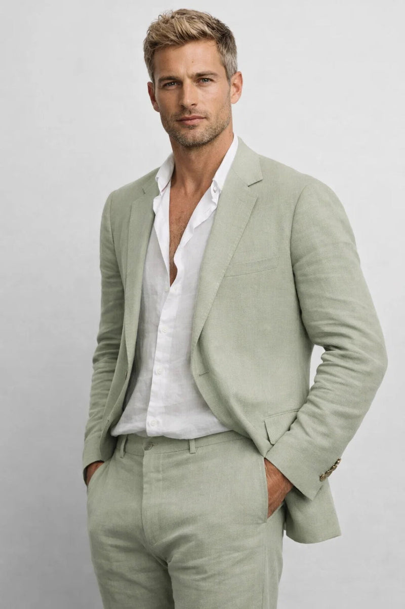 Slim Fit Business Casual Suit-suits > men's suits > slim fit suits-Laventaire-Laventaire
