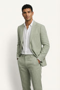 Slim Fit Business Casual Suit-suits > men's suits > slim fit suits-Laventaire-Light Green-S-Laventaire