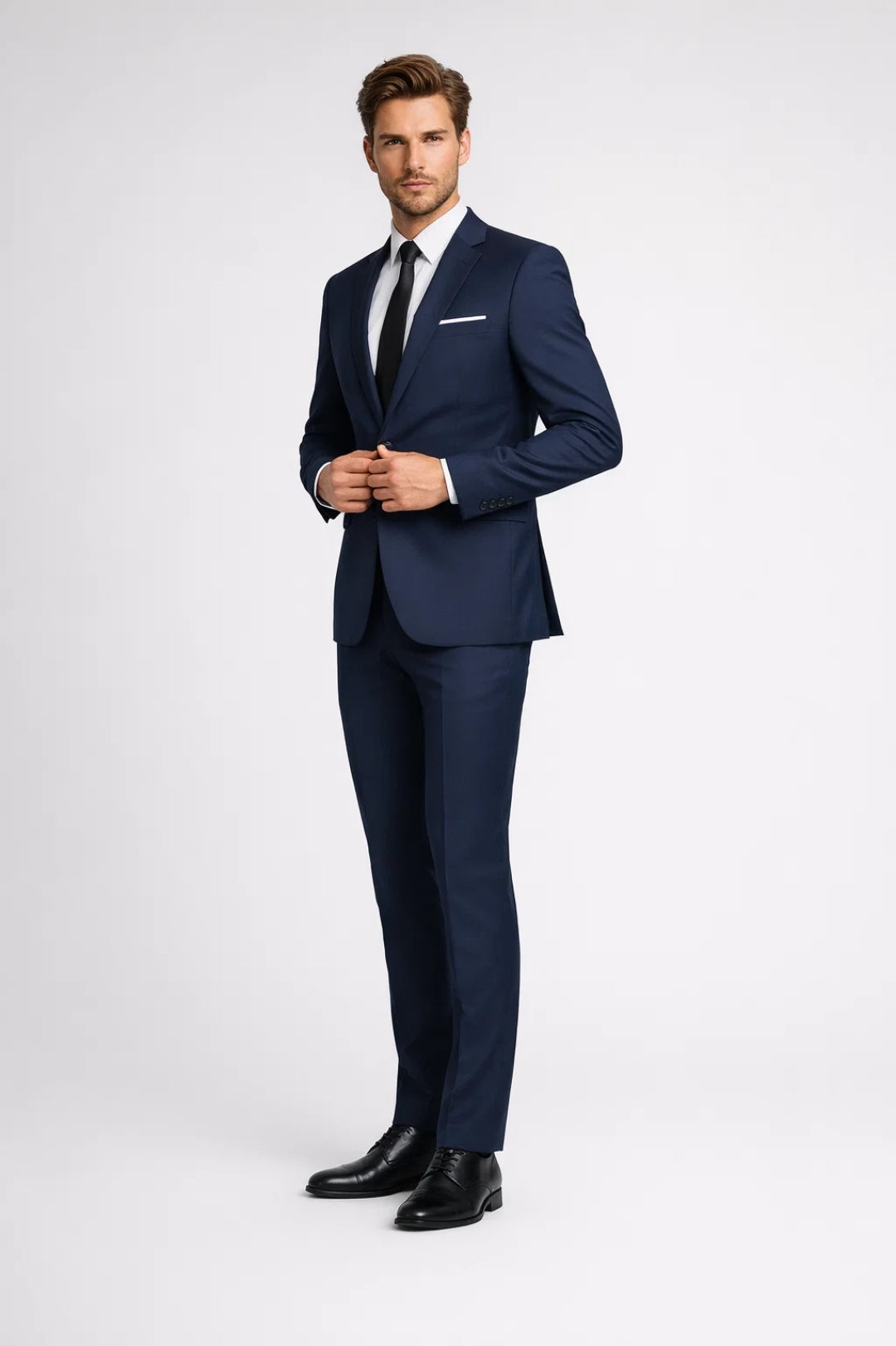 Slim Fit Business Suit-suits > business suits-Laventaire-Navy Blue-S-Laventaire