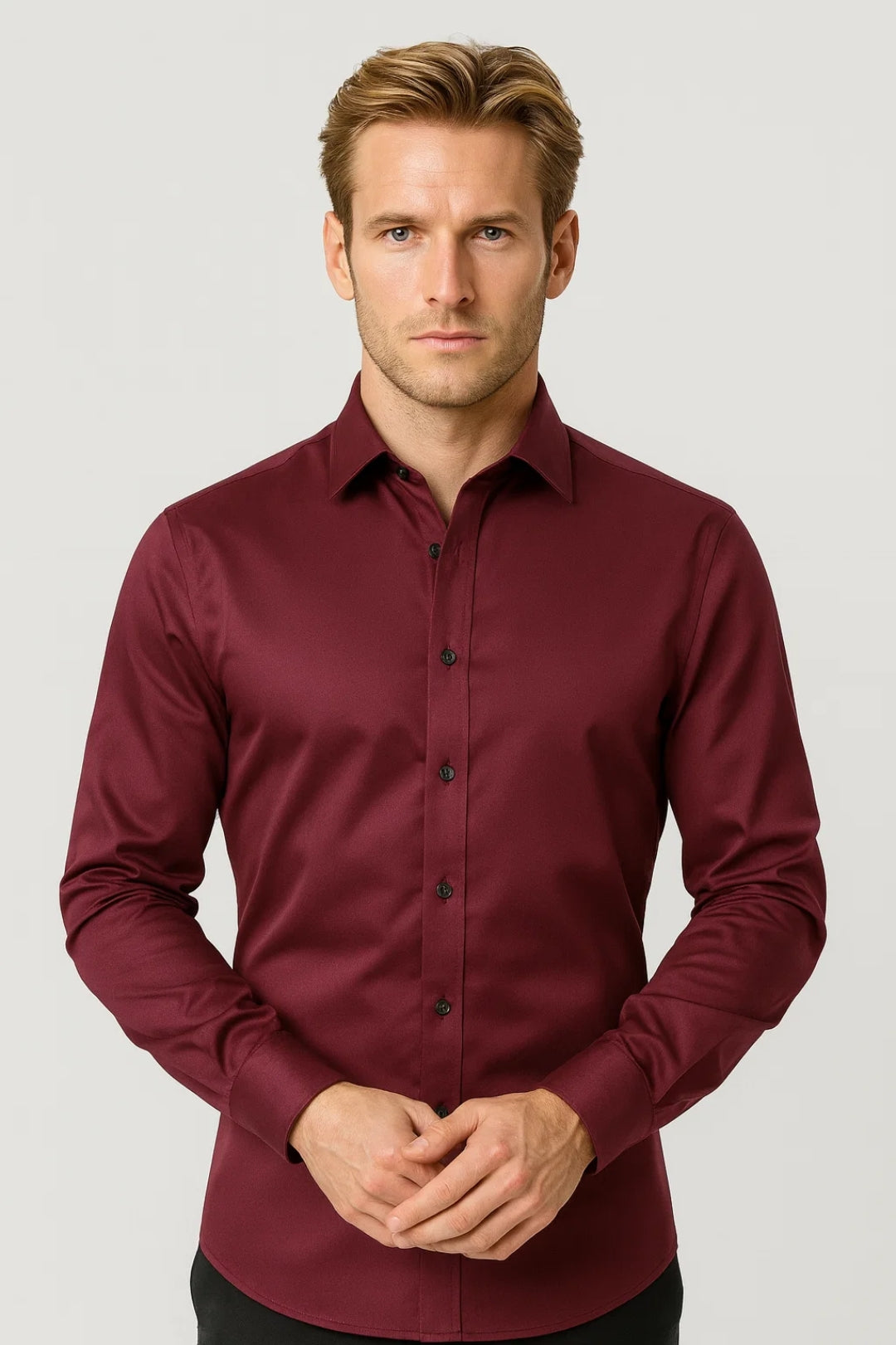 Slim Fit Button Up Shirt-shirts > button up shirts-Laventaire-Laventaire