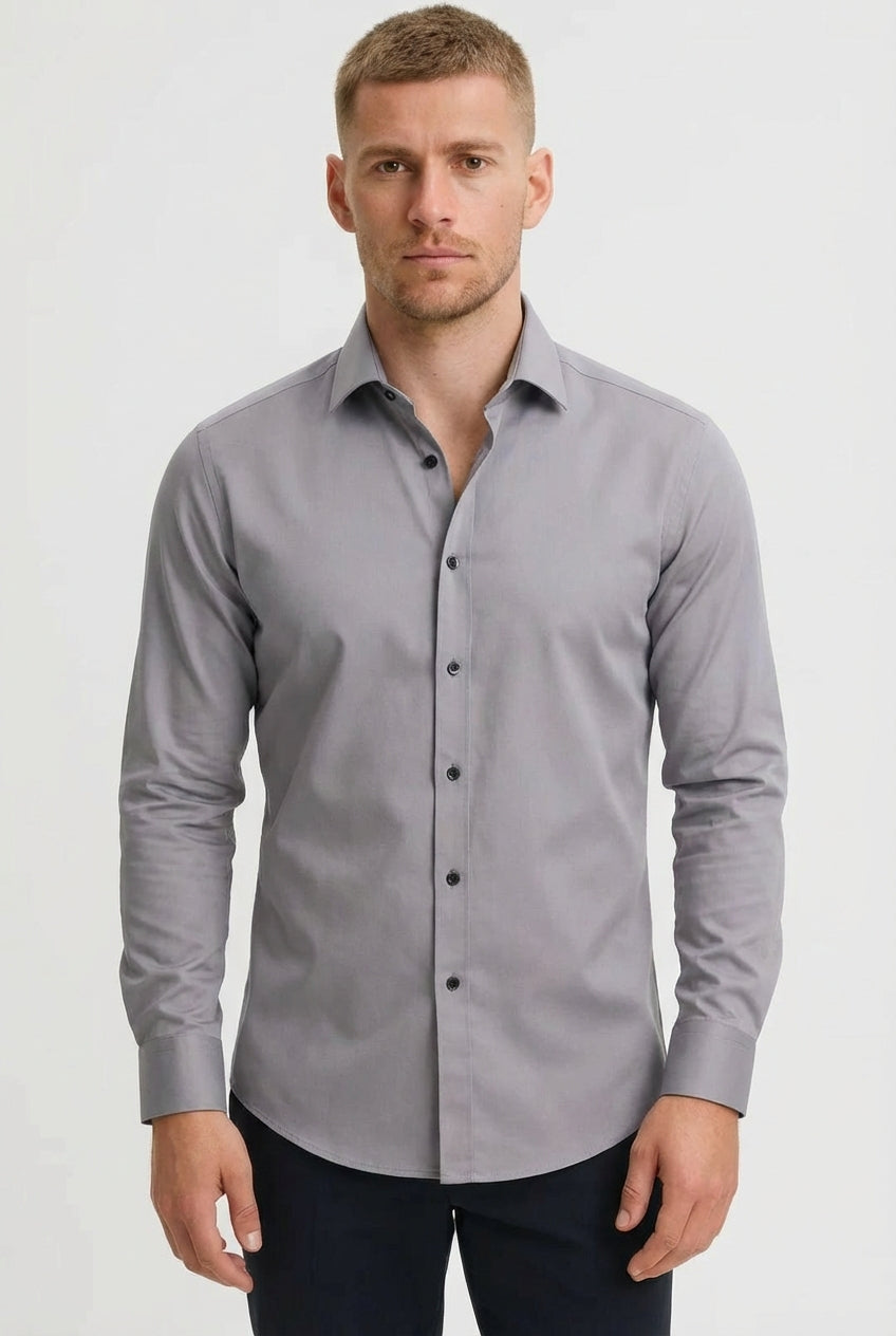 Slim Fit Button Up Shirt-shirts > button up shirts-Laventaire-Laventaire