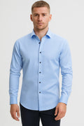 Slim Fit Button Up Shirt-shirts > button up shirts-Laventaire-Light Blue-S-Laventaire