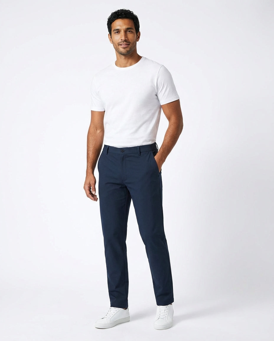 Slim Fit Chino Trousers-trousers > chinos-Laventaire-Laventaire