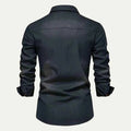 Slim Fit Denim Shirt-shirts > denim shirts-Laventaire-Laventaire
