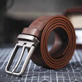 Slim Fit Dress Belt-accessories > belts > dress belts-Laventaire-Dark Brown-S-Laventaire