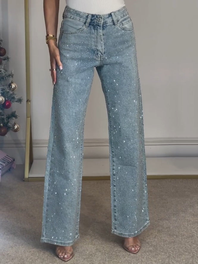 Slim Fit Fit Glitter Jeans-jeans > slim fit jeans-Laventaire-Laventaire