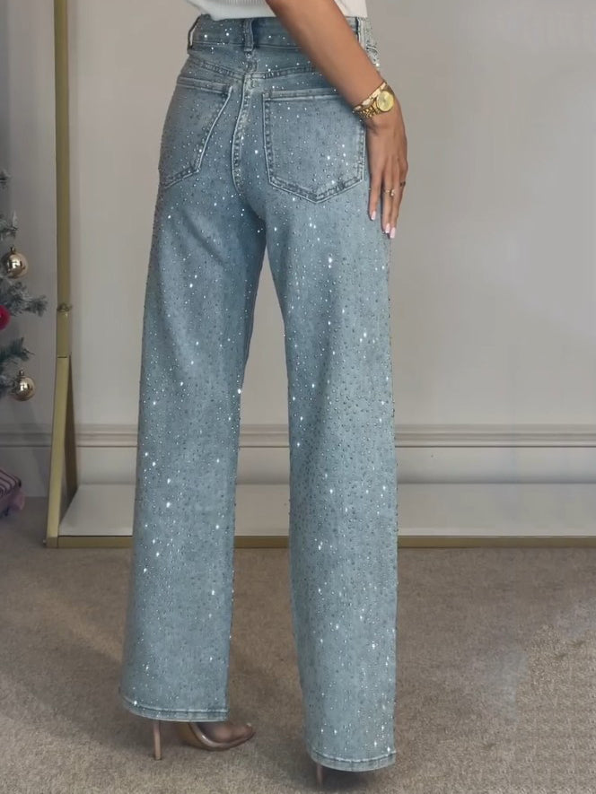 Slim Fit Fit Glitter Jeans-jeans > slim fit jeans-Laventaire-Laventaire