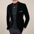 Slim Fit Formal Blazer-blazers > formal blazers-Laventaire-Black-M-Laventaire