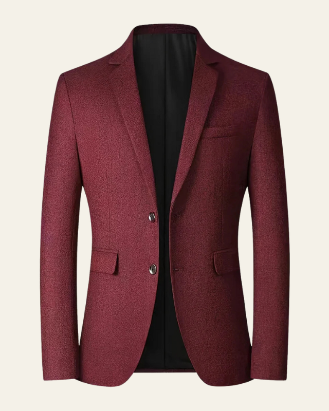 Slim Fit Formal Blazer-blazers > formal blazers-Laventaire-Burgundy-S-Laventaire