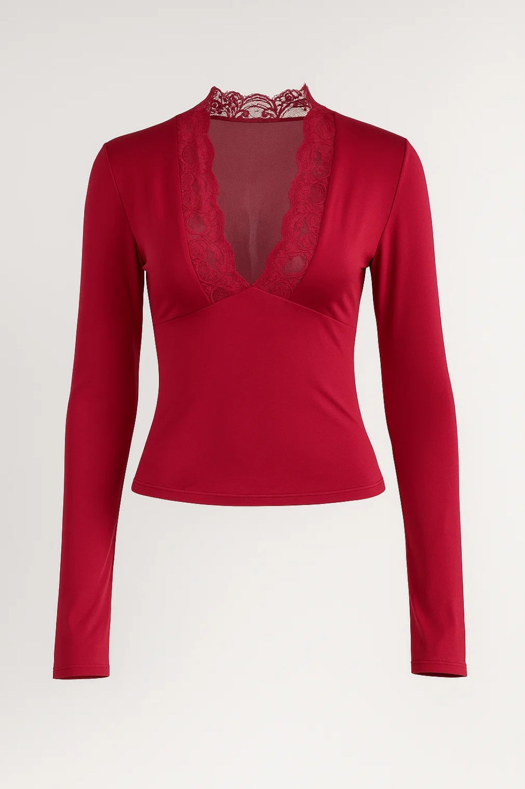 Slim Fit Long Sleeve Top-tops > long sleeve tops-Laventaire-Laventaire