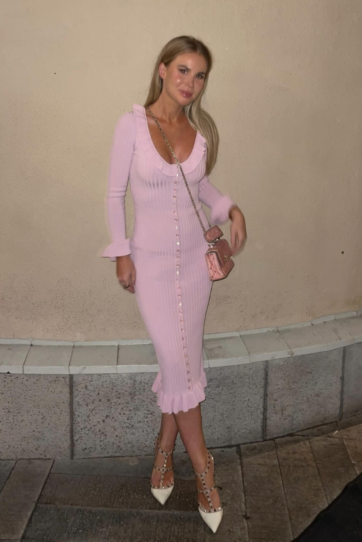 Slim Fit Midi Dress-dresses > midi dress-Laventaire-Laventaire