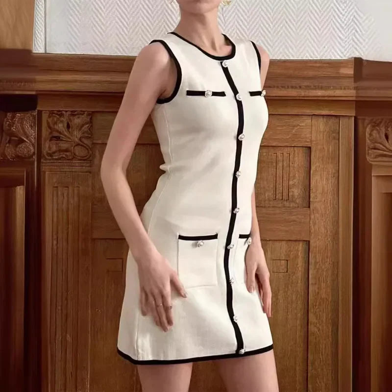 Slim Fit Mini Dress-dresses > mini dress-Laventaire-Laventaire