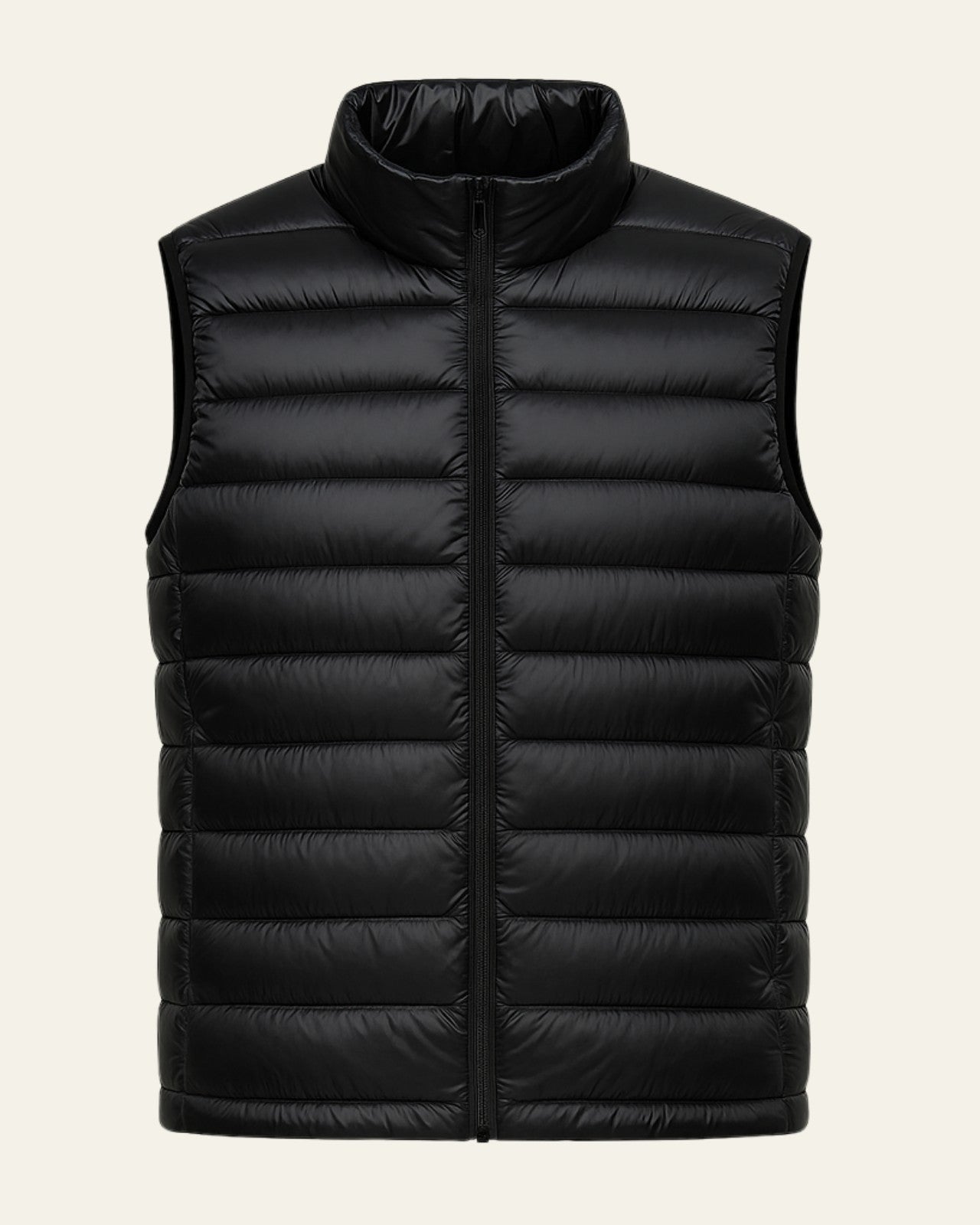 Slim Fit Padded Vest-outerwear > vests > padded vests-Laventaire-Laventaire