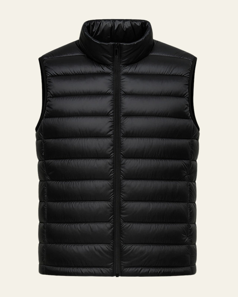 Slim Fit Padded Vest-outerwear > vests > padded vests-Laventaire-Laventaire