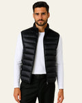 Slim Fit Padded Vest-outerwear > vests > padded vests-Laventaire-Laventaire