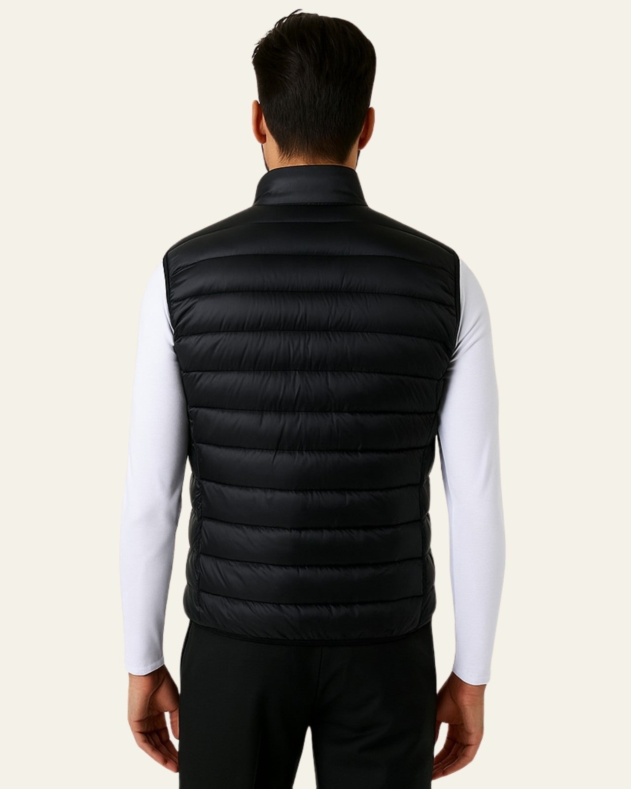Slim Fit Padded Vest-outerwear > vests > padded vests-Laventaire-Laventaire