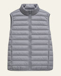 Slim Fit Padded Vest-outerwear > vests > padded vests-Laventaire-Light Gray-S-Laventaire