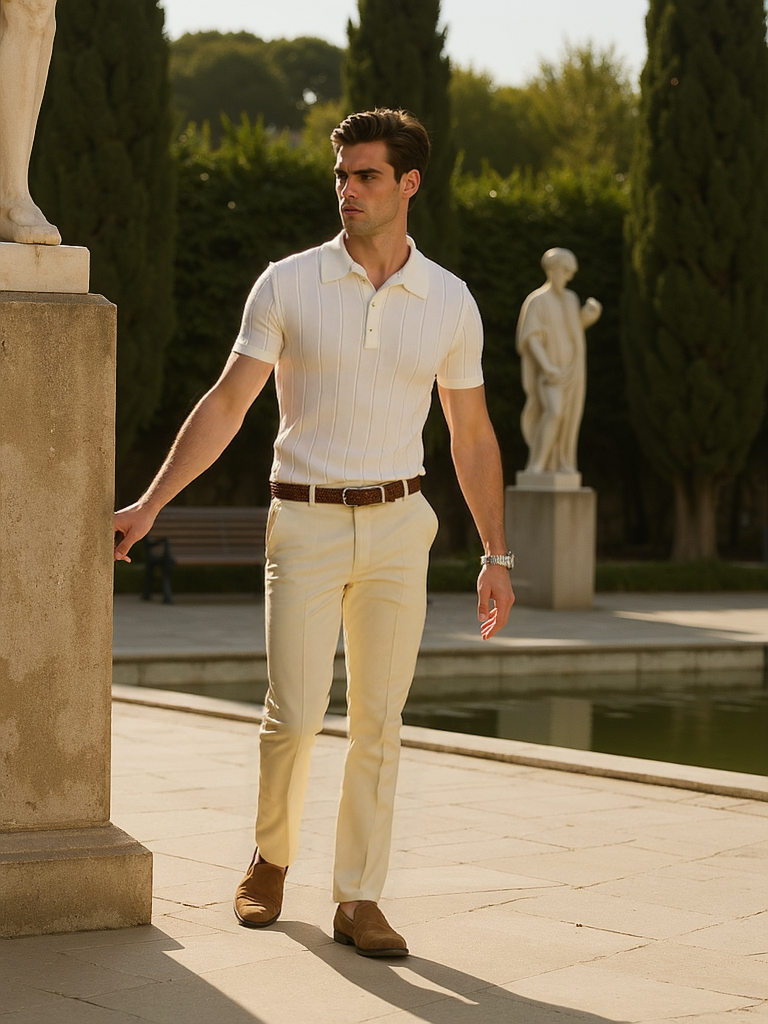 Slim Fit Polo Shirt-shirts > polo shirts-Laventaire-Laventaire